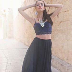 Izabel MidnightBlue  Maxi Skirt